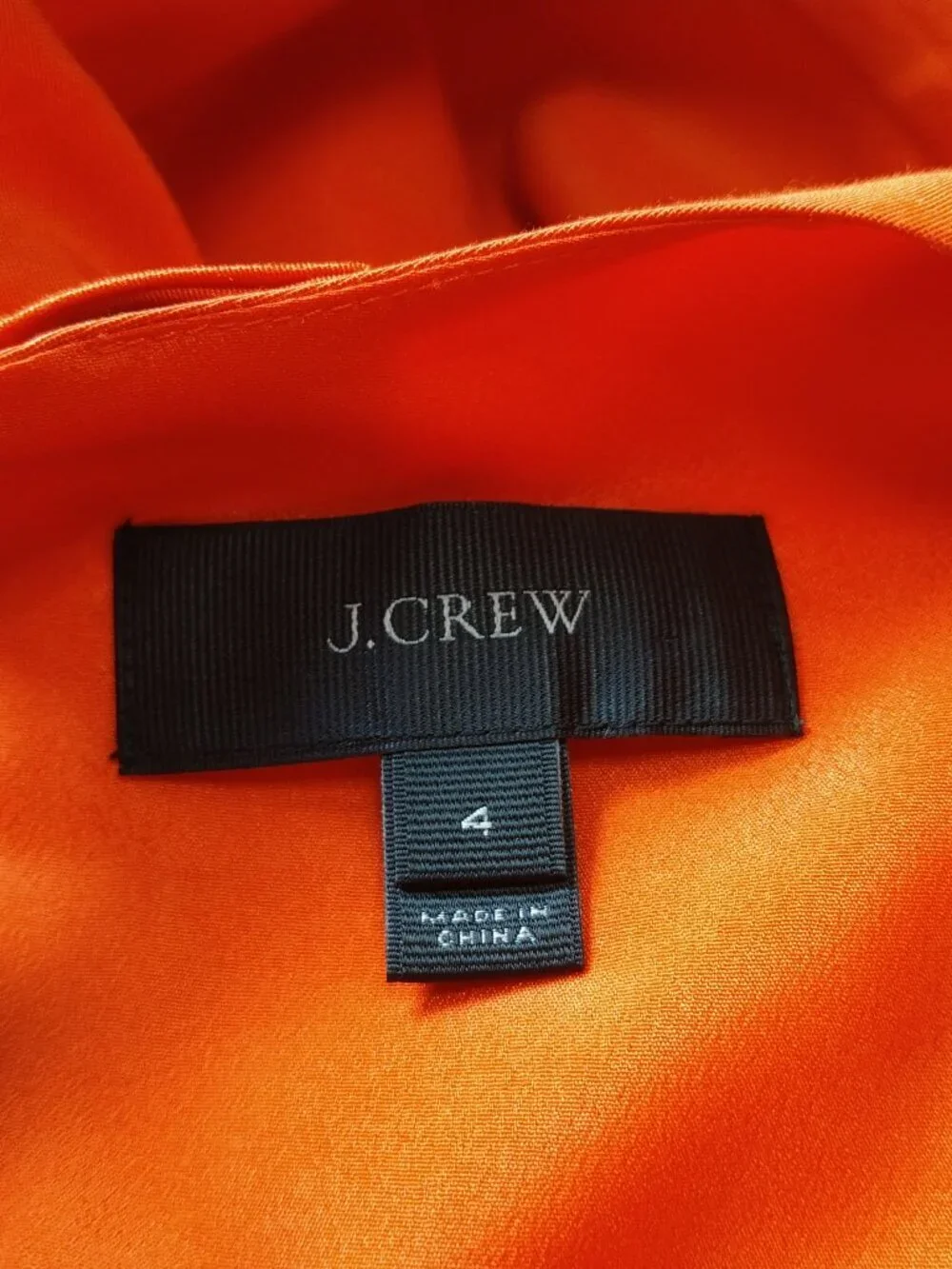 J. Crew Silk Blend Orange Dress Size 4 Peplum Ruffle Hem Sleeveless Preppy